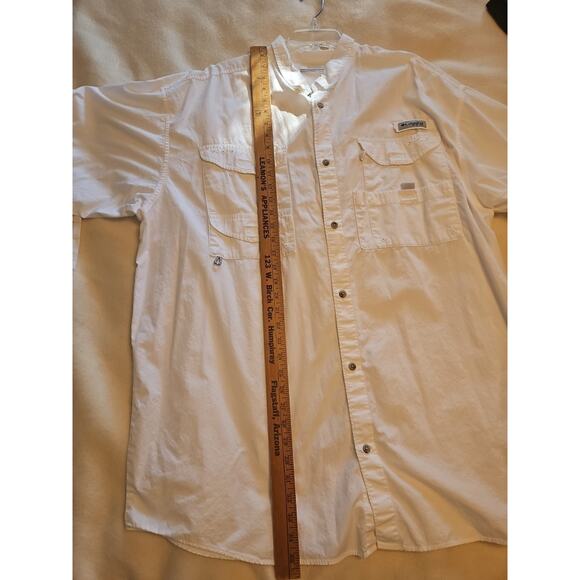 Columbia Men’s PFG Button Up Short Sleeve XXL (2XL)Shirt White Vented Fishing - Picture 4 of 6